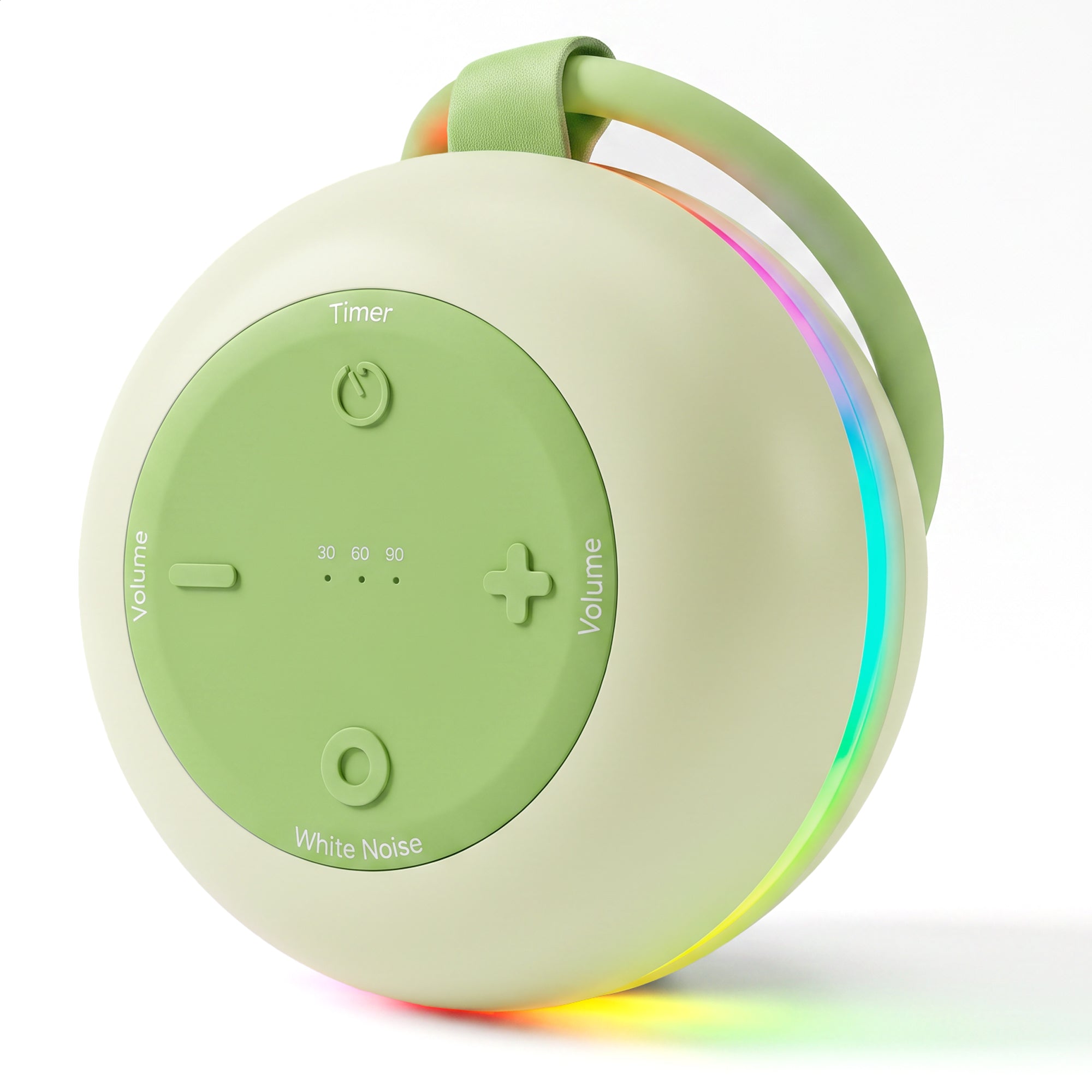 White Noise Machine with RGB Night Light, Portable Baby Sound Machine for Baby Sleeping, 18 Soothing Sounds, Child Lock, Long Battery Life, Stroller Sleep Soother for Travel, Registry, Gift