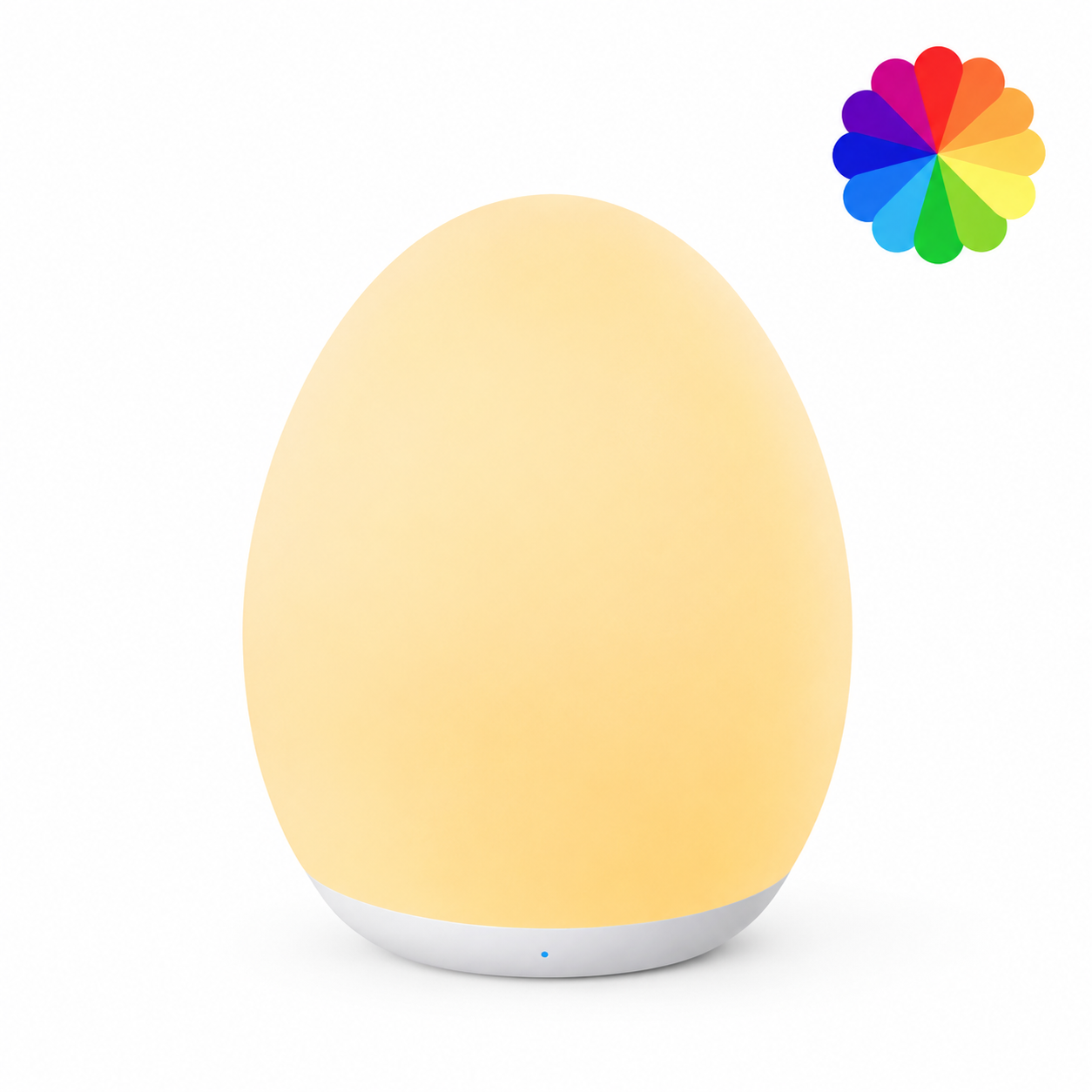Egg Light, 7 Colors RGB Night Light for Kids, Dimmable Touch Control Night Light, Rechargeable Portable Nursery Lamp with Timer, Soft Light for Breastfeeding, Newborn, Toddler & Kids Room