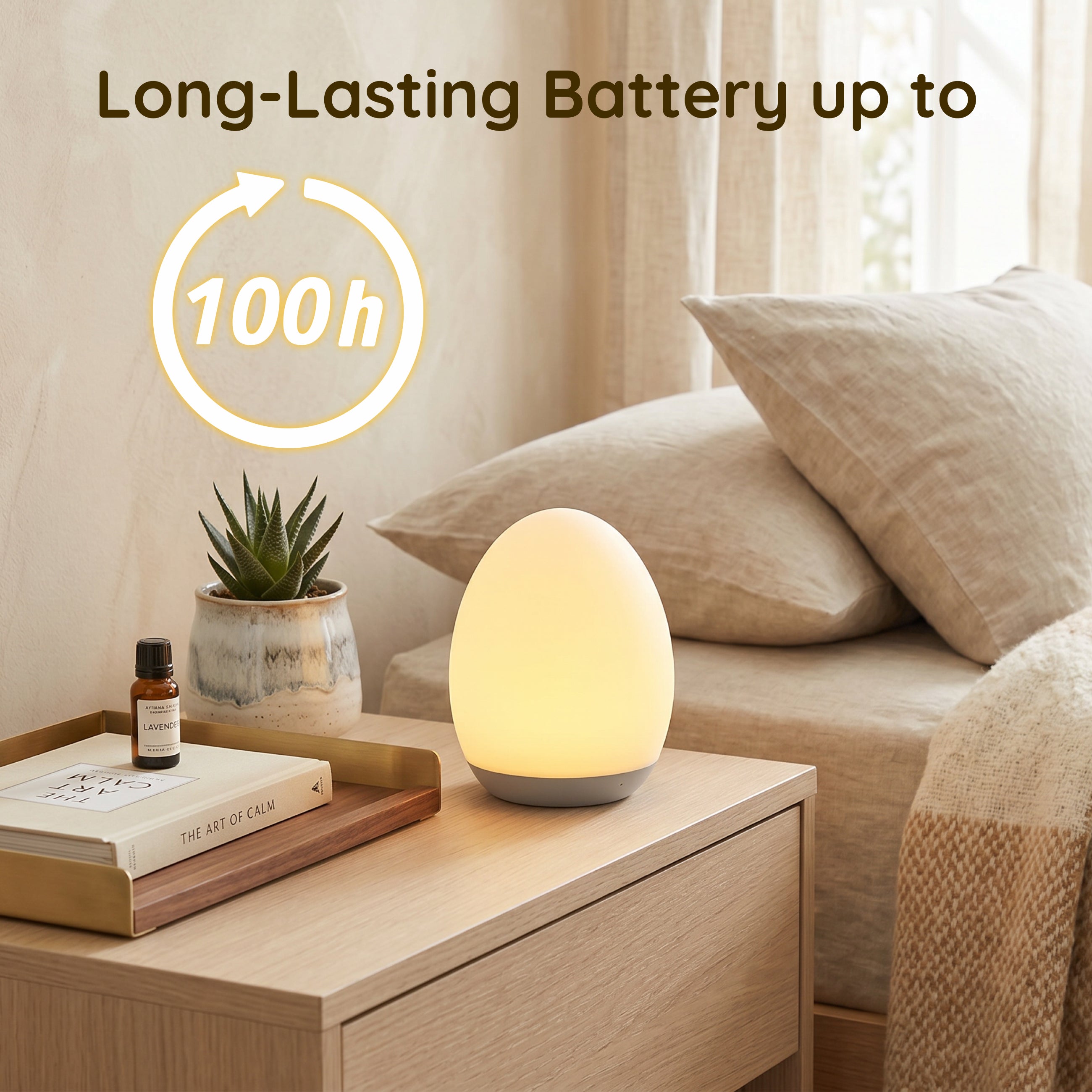 Egg Light, 7 Colors RGB Night Light for Kids, Dimmable Touch Control Night Light, Rechargeable Portable Nursery Lamp with Timer, Soft Light for Breastfeeding, Newborn, Toddler & Kids Room